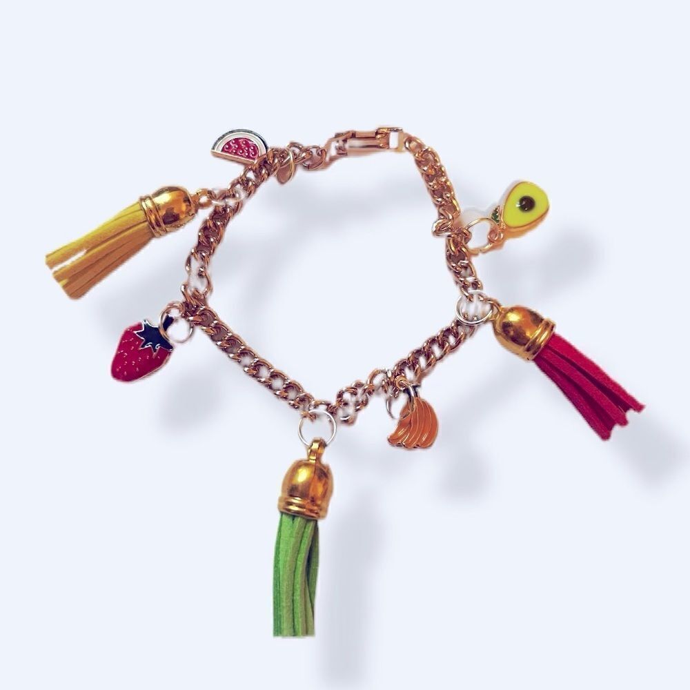 Handmade Fruit Themed Charm Bracelet